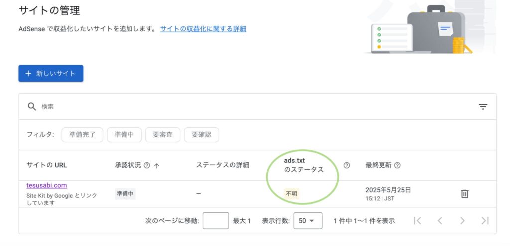Googleアドセンスのads.txtステータスが「不明」になった